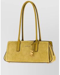 Michael Kors - Na Suede Leather Clutch Bag - Lyst
