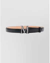 Max Mara - Adjustable Smooth Finish Belt With Metallic Buckle - Lyst