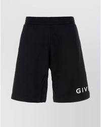 Givenchy - Cotton Logo Print Knee-Length Bermuda Shorts - Lyst