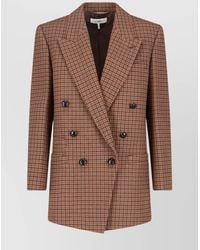 Chloé - Checked Wool-Blend Blazer - Lyst