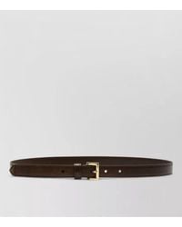 Prada - Slim Leather Belt Logo Detail - Lyst
