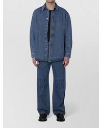 Loewe - Anagram Cotton Denim Comfort Overshirt Shirt - Lyst