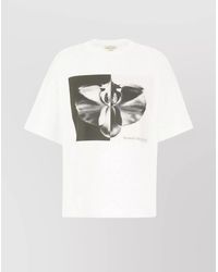 McQueen - Cotton Oversized Printed T-Shirt - Lyst