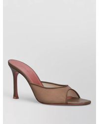 AMINA MUADDI - High Heel Mules Peep Toe Mesh - Lyst