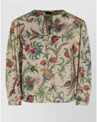 Etro - Floral Cotton Blouse - Lyst