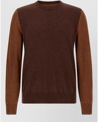 Maison Margiela - Two-Tone Wool Crew-Neck Sweater - Lyst