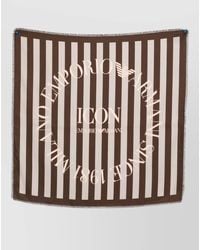 Emporio Armani - Striped Silk Foulard - Lyst