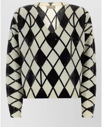 Blumarine - Geometric Embellished Cardigan - Lyst