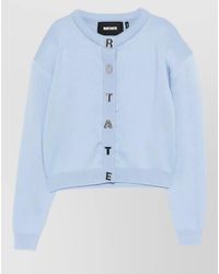 ROTATE BIRGER CHRISTENSEN - Cardigan Logo Buttons Round Neck Knit - Lyst