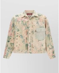 Junya Watanabe - Levi's Denim Jacket Floral Pattern Strap - Lyst