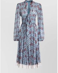 Dolce & Gabbana - Small Flower Bouquets-Print Chiffon Dress - Lyst