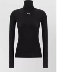Off-White c/o Virgil Abloh - Stamp Logo Sweater Turtleneck Long Sleeves - Lyst