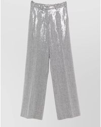 ERMANNO FIRENZE - Tailored Houndstooth Trousers High Waist Wide Leg - Lyst