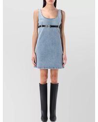 Coperni - Denim Belted Mini Dress - Lyst