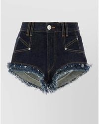 Isabel Marant - Eneidala Denim Shorts Frayed Hem - Lyst