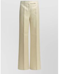 Max Mara - Tailored Wide Leg Trousers Pleated Front Pockets - Lyst