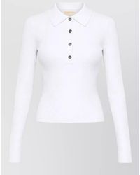 Michael Kors - Slim-Fit Long-Sleeve Polo Top - Lyst