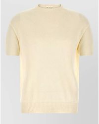 Ma'ry'ya - Short Sleeve Cotton Crew Neck Sweater - Lyst