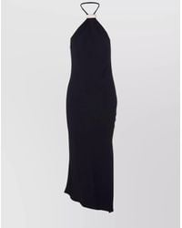 The Attico - Halterneck Asymmetric Midi Dress - Lyst