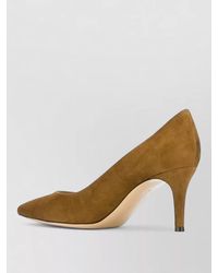 Gianvito Rossi - Suede Leather Pumps Mid Heel Pointed - Lyst