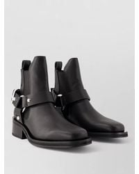 Ganni - Chelsea Ankle Boots Buckle Leather - Lyst