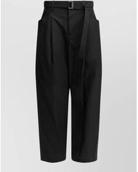 Sacai - Typewriter Parachute Shorts Belted Pleated Pockets - Lyst