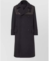 Fendi - Wool Double-Breasted Hooded Coat - Lyst