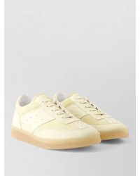 MM6 by Maison Margiela - Leather Lace Up Sneakers Low Top Design - Lyst