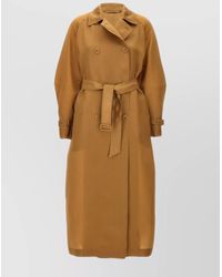 Max Mara - Belted Double-Breasted Trench Coat With Adjustable Waist - Lyst