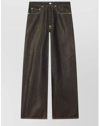 KENZO - Denim Wide-Leg Turn-Up Jeans - Lyst