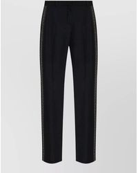 Versace - Wool Straight-Leg Trousers - Lyst
