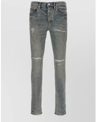 Purple - Denim Low-Rise Skinny Jeans - Lyst
