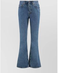 Burberry - High-Rise Bootcut Jeans - Lyst