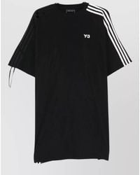 Y-3 - Crew Neck Dress Three Stripe Tie Detail - Lyst