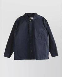 Saint Laurent - Cotton Long-Sleeve Shirt Jacket - Lyst