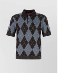 Gucci - Embroidered Wool Blend Polo Shirt - Lyst
