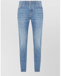 Brunello Cucinelli - Denim Mid-Rise Straight-Leg Jeans - Lyst