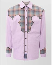 Maison Margiela - Cotton Shirt With Madras Motif Insert - Lyst