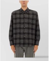 Our Legacy - Long Sleeve Checked Shirt With Chest Pocket - Lyst