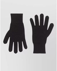 Dolce & Gabbana - Knitted Gloves Ribbed Cuff Design - Lyst