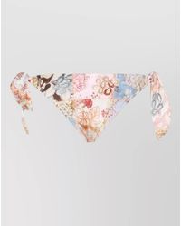 Zimmermann - Daylight Floral Tie Low Rise Bikini Pant - Lyst