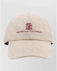 Brunello Cucinelli - Silk Linen Wool Hat Curved Brim - Lyst