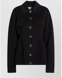 Sportmax - Wool Jacket With Collar And Flap Pockets - Lyst