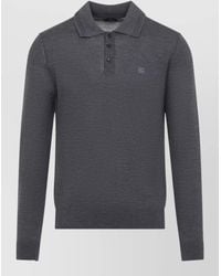 Etro - Fuji Long Sleeve Knitted Polo Shirt - Lyst