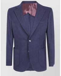 Barba Napoli - Wool Cashmere Single Breasted Suit Jacket - Lyst