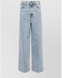 TOTEME - Denim High-Rise Wide-Leg Trousers - Lyst