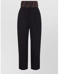 Alaïa - Wool High-Rise Straight-Leg Trousers - Lyst