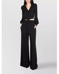 Moschino - High-Rise Wide-Leg Trousers - Lyst