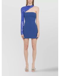 David Koma - One Shoulder Sequin Embellished Mini Dress - Lyst