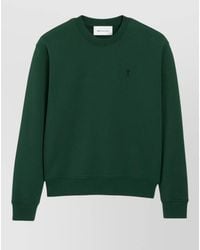 Ami Paris - Long Sleeve Regular Fit Crew Neck Top - Lyst